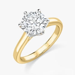 Yellow and White Gold 2.00ct Lab Grown Diamond Ring