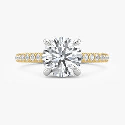 Yellow and White Gold 2.30cttw Lab Grown Diamond Ring