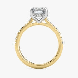 Yellow and White Gold 2.30cttw Lab Grown Diamond Ring
