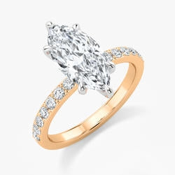 Yellow and White Gold 2.28cttw Lab Grown Diamond Ring