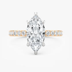 Yellow and White Gold 2.28cttw Lab Grown Diamond Ring