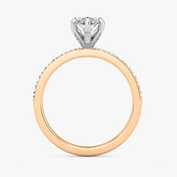 Yellow and White Gold 2.28cttw Lab Grown Diamond Ring
