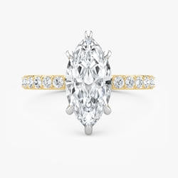 Yellow and White Gold 2.28cttw Lab Grown Diamond Ring