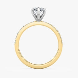 Yellow and White Gold 2.28cttw Lab Grown Diamond Ring