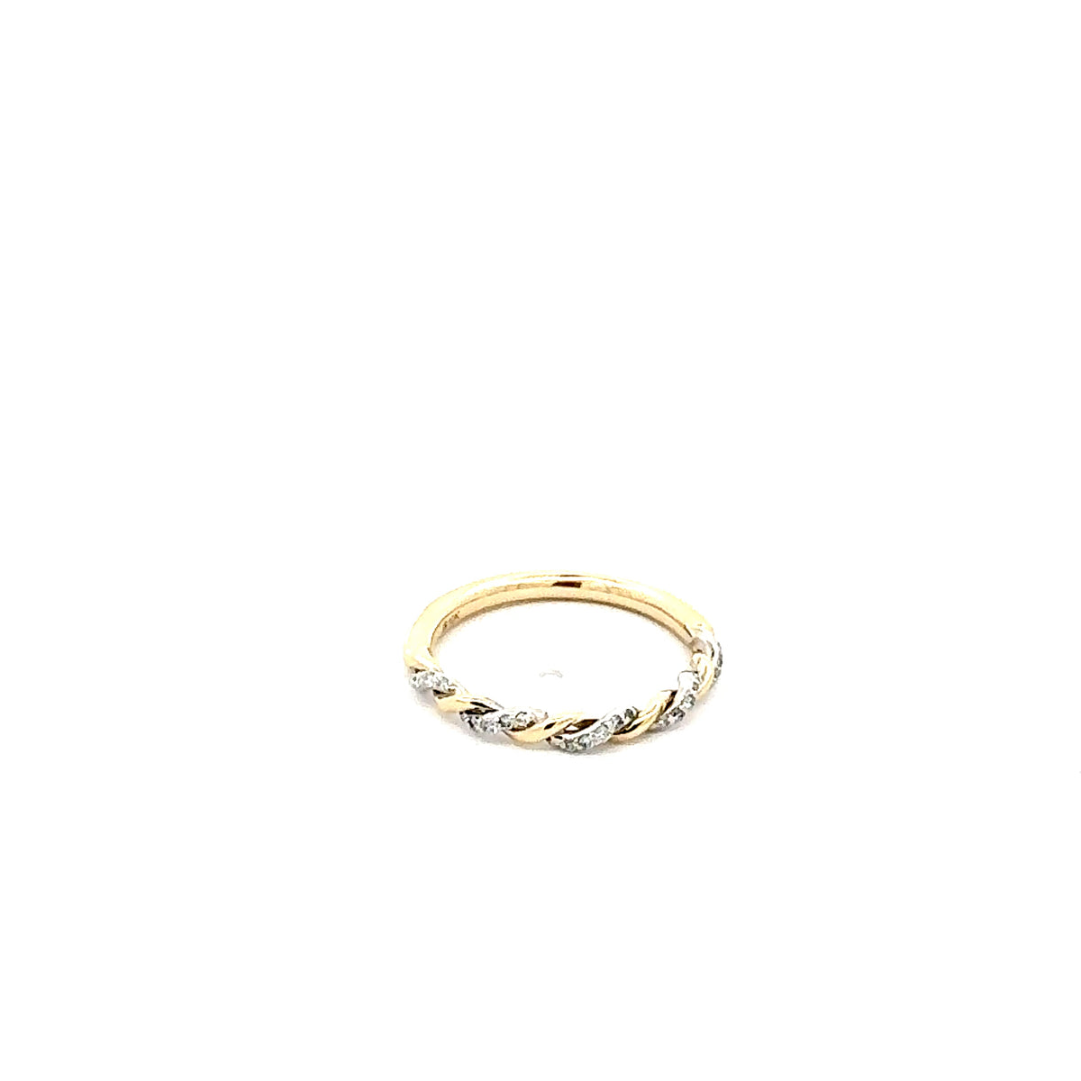 10K White and Yellow Gold 0.11 cttw Diamond Ring