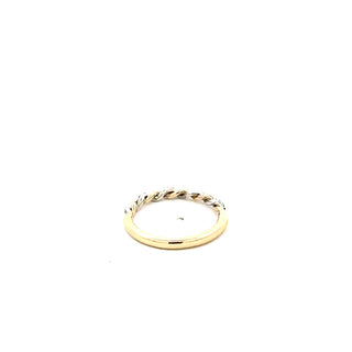 10K White and Yellow Gold 0.11 cttw Diamond Ring