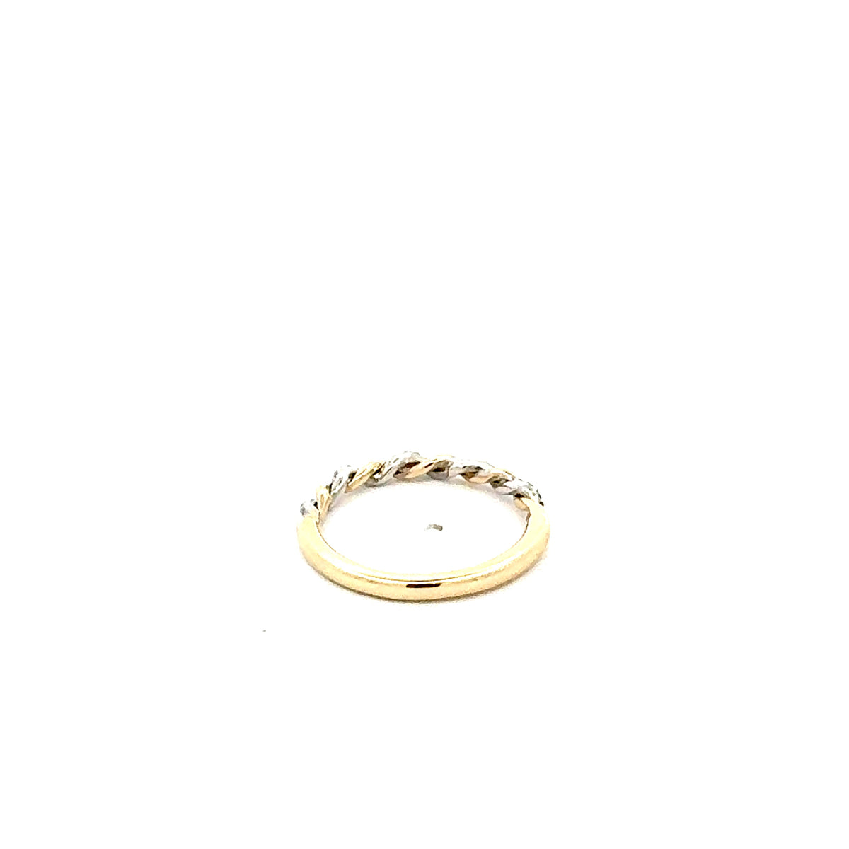 10K White and Yellow Gold 0.11 cttw Diamond Ring