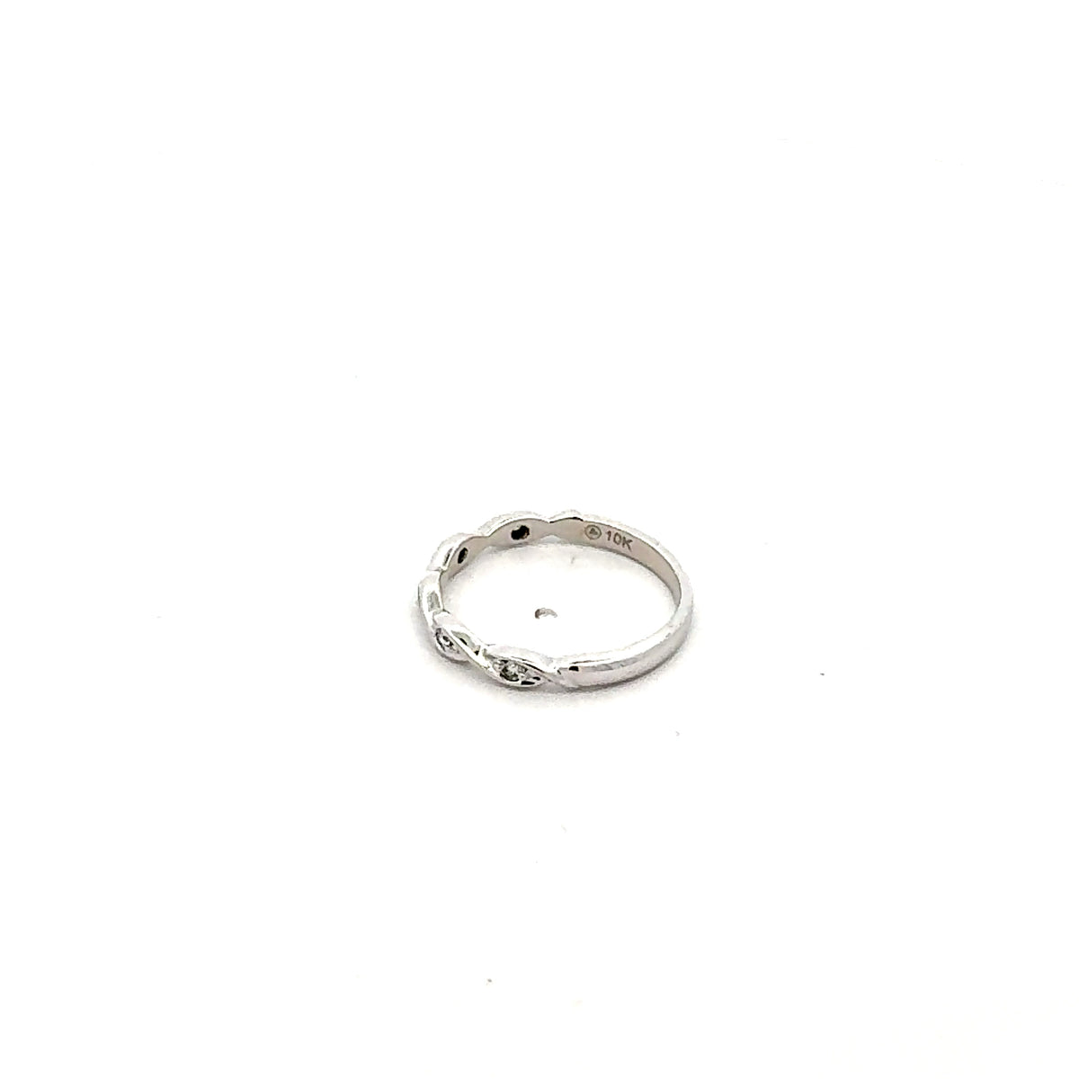 10K White Gold 0.08cttw Diamond Ring