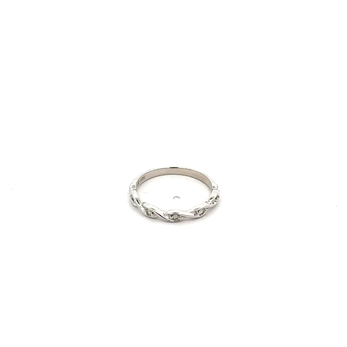 10K White Gold 0.08cttw Diamond Ring