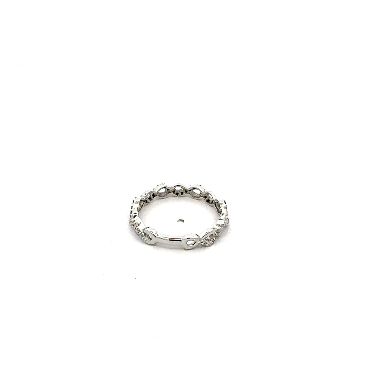 10K White Gold 0.15cttw Diamond Infinity Ring