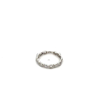 10K White Gold 0.15cttw Diamond Infinity Ring