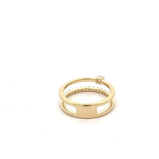10K Yellow Gold 0.096 ct Canadian Diamond Ring