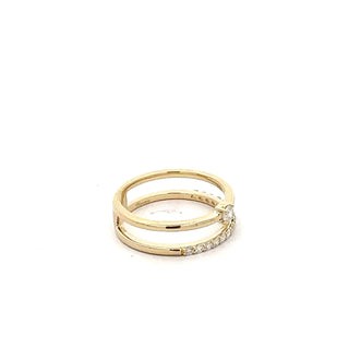 10K Yellow Gold 0.096 ct Canadian Diamond Ring
