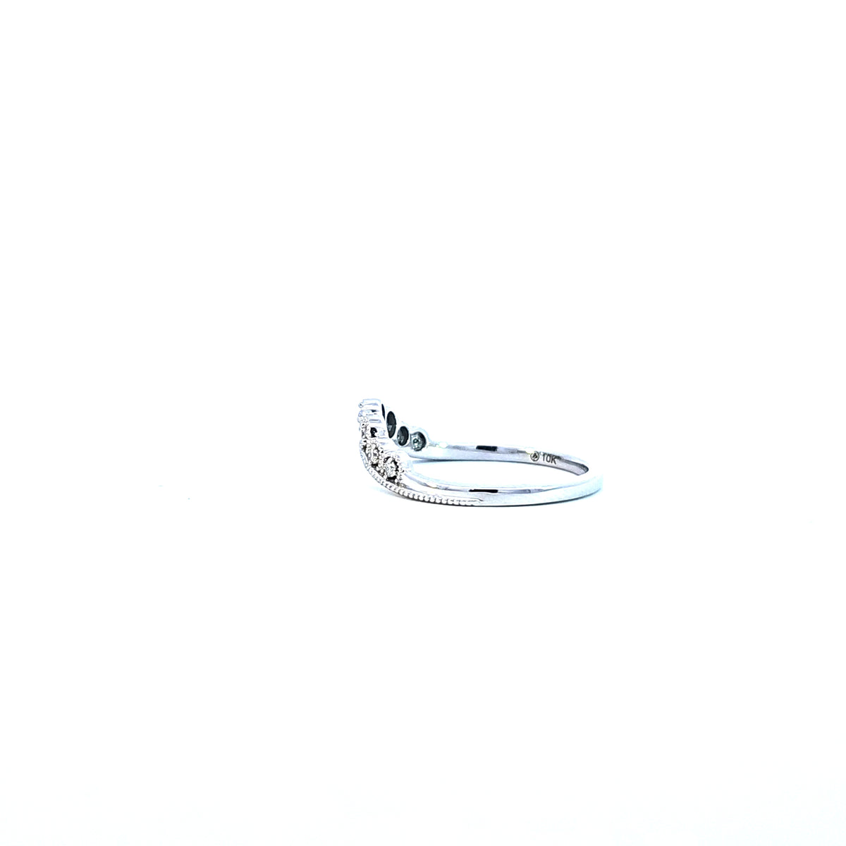 10K White Gold Diamond Wedding Ring