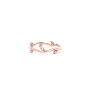 10K Rose Gold 0.024cttw Diamond Ring