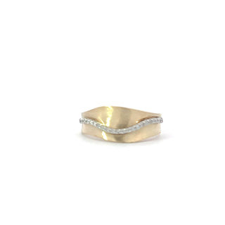 10K Yellow Gold 0.11cttw Diamond Ring