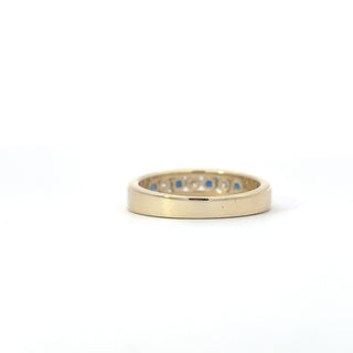 10K Yellow Gold 0.18cttw Sapphire and Diamond Ring