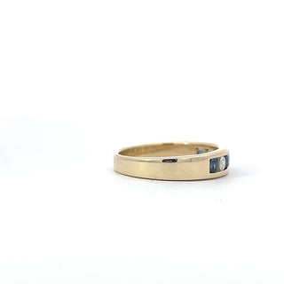 10K Yellow Gold 0.18cttw Sapphire and Diamond Ring
