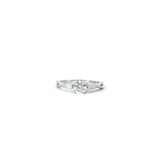 925 Silver Synthetic Gemstone and CZ Ring
