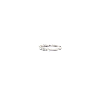 14K White Gold Emerald Cut Lab Grown Diamond Band