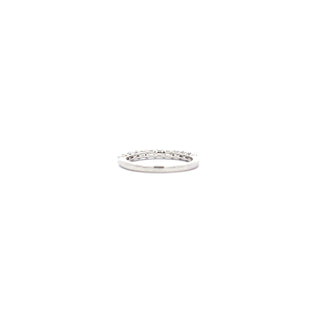 14K White Gold Emerald Cut Lab Grown Diamond Band