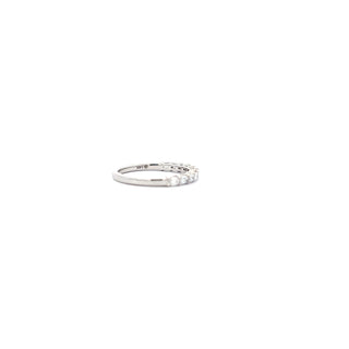 14K White Gold Emerald Cut Lab Grown Diamond Band