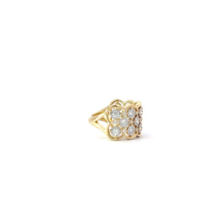 10K Yellow and White Gold 1.00cttw Canadian Diamond Ring