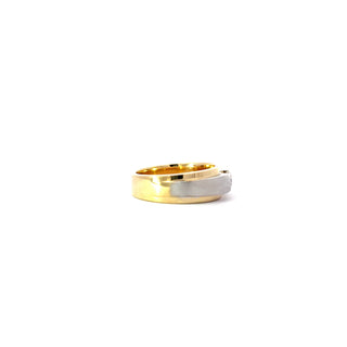 14K Yellow and White Gold 0.50ct Maple Leaf Diamond Men's Ring