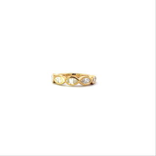 14K Yellow Gold 1.00cttw Lab Grown Diamond Full Bezel Set Band