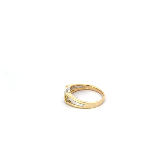10k Yellow and White Gold 0.40cttw Canadian Diamond Gents Ring