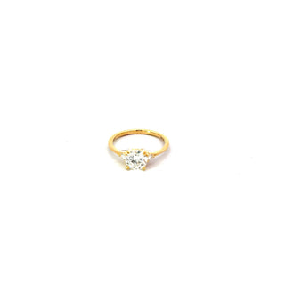 14k Yellow Gold 1.16cttw Lab Grown Canadian Diamond Ring
