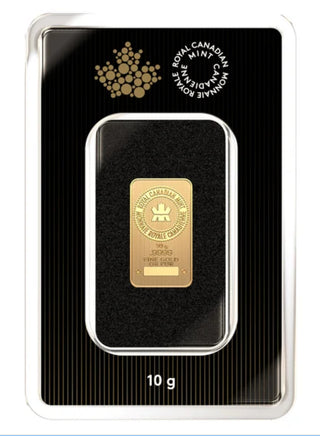 10g Royal Canadian Mint 9999 Gold Bar-New In Assay - Shipping Immediately