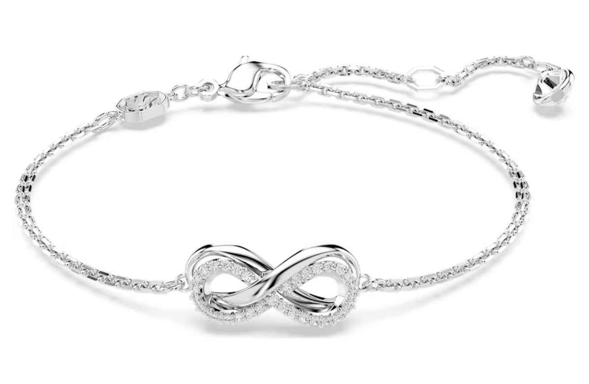 Swarovski - Hyperbola bracelet, Infinity, White, Rhodium plated - 5679664