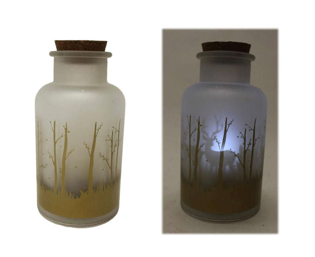 Tree Designed Bottle with Spinning Deer