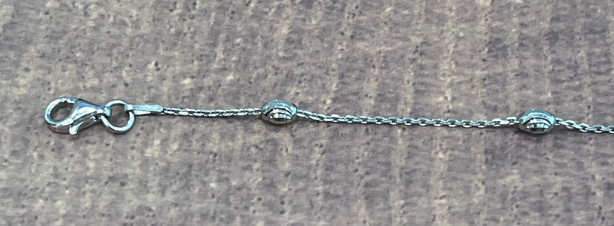 925 Sterling Silver 3.0mm Ball Link Bracelet  -  7.25 Inches