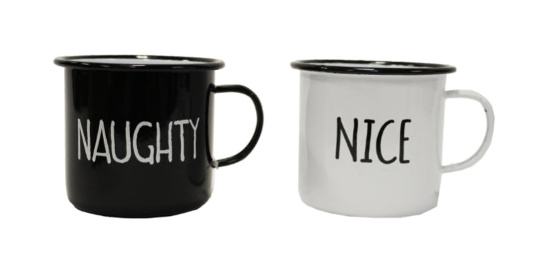 Juego de tazas de 2 piezas - Naughty &amp;amp; Nice