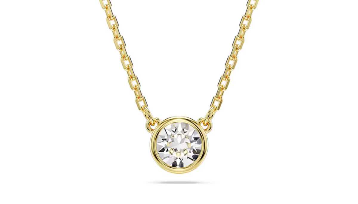 Swarovski -  Imber pendant, Round cut, White, Gold-tone plated - 5684511