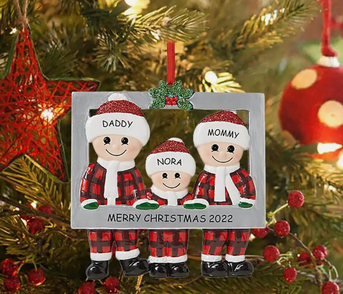 Personalized Family Christmas Tree Ornament