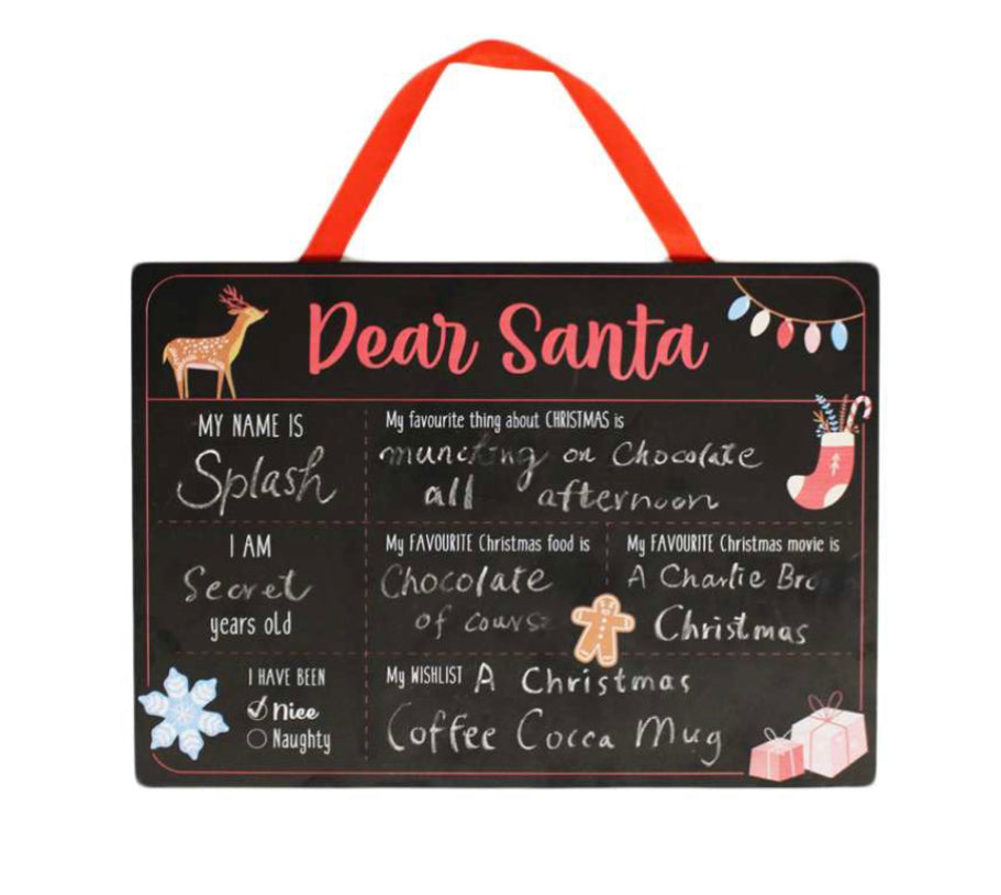 Dear Santa Chalkboard