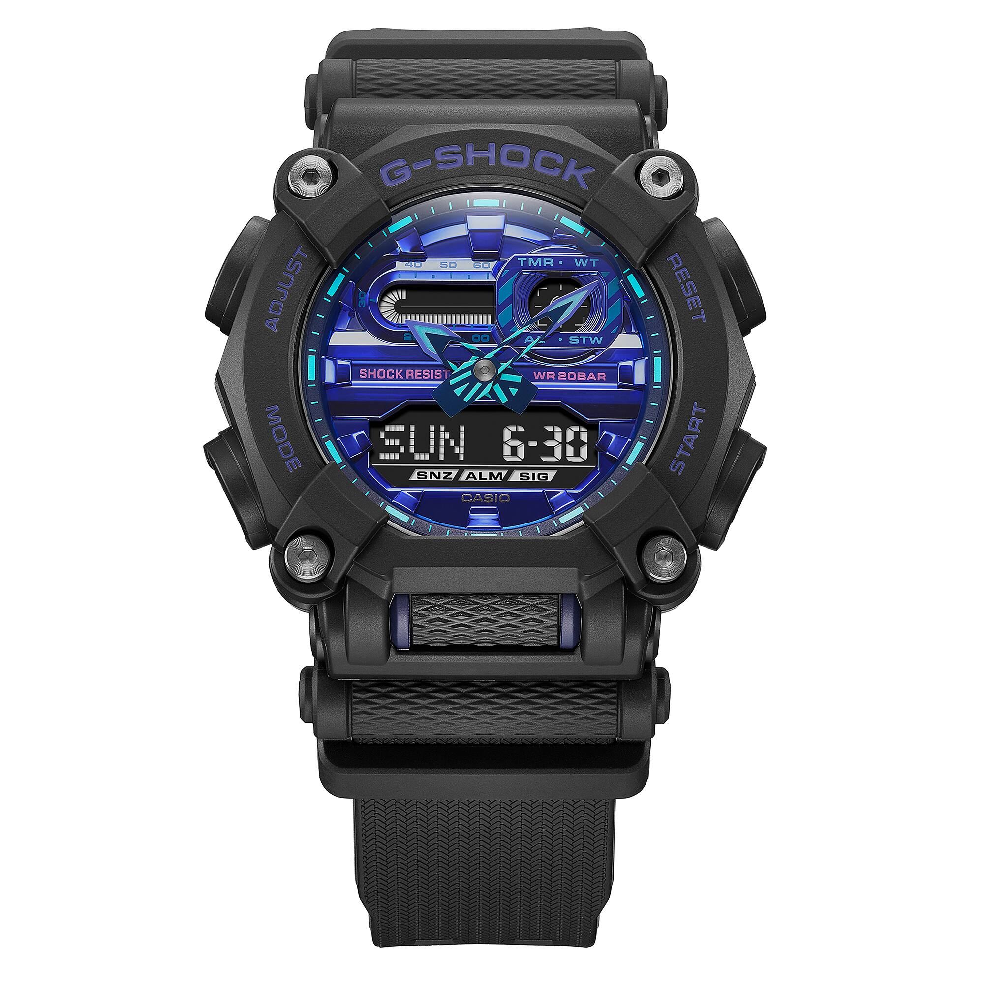 Casio G-Shock Analog Digital Watch, Virtual Blue Series GA900VB-1A