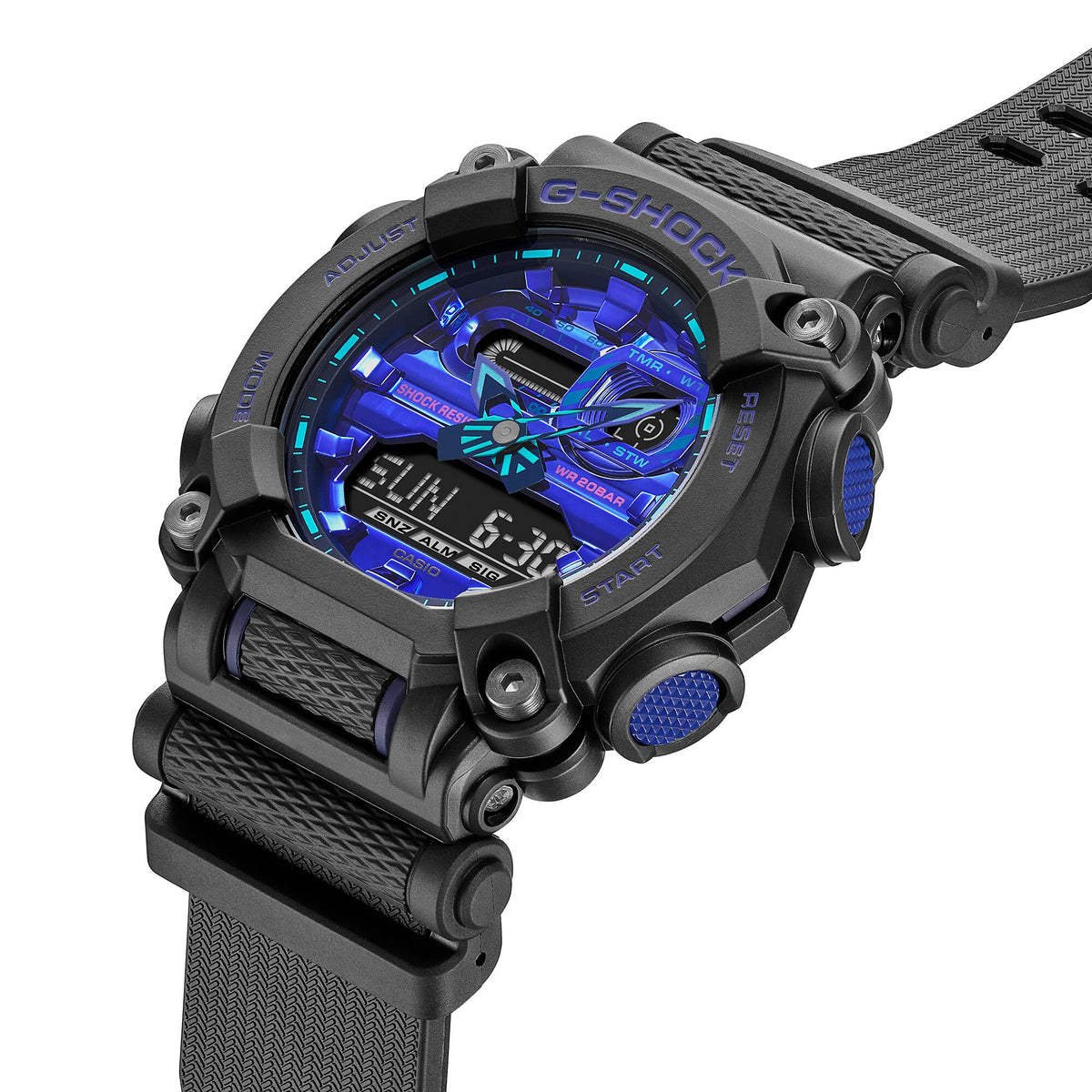 Casio G-Shock Analog Digital Watch, Virtual Blue Series GA900VB-1A