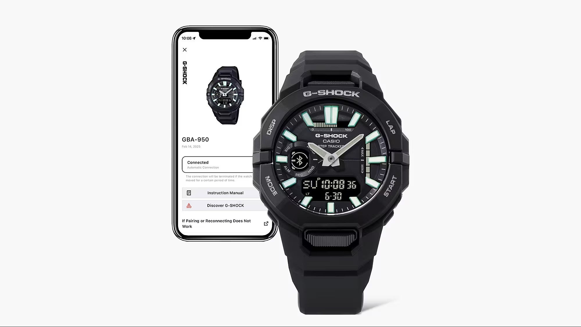 Casio G-Shock Move Watch, Black G-Squad GBA-950 Series GBA950-1A