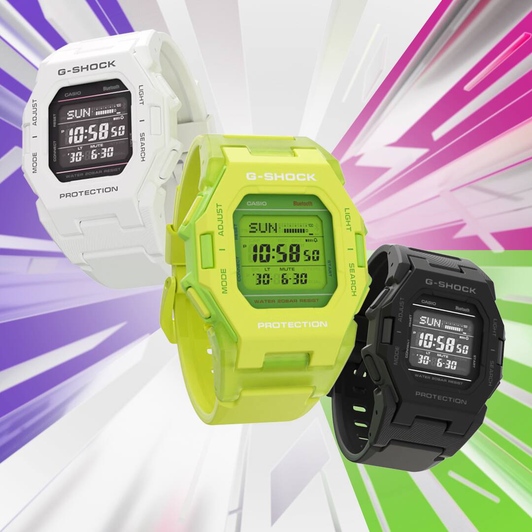 Casio G-Shock Digital Watch, GD-B500 Series, White, GDB500-7