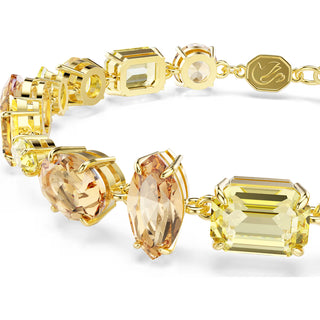 Gema bracelet, Mixed cuts, Yellow, Gold-tone plated 5718072