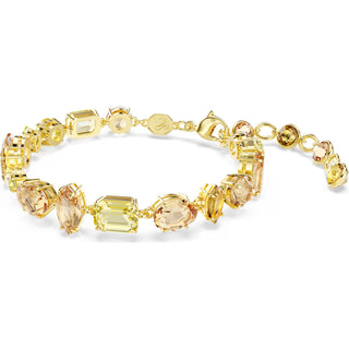 Gema bracelet, Mixed cuts, Yellow, Gold-tone plated 5718072