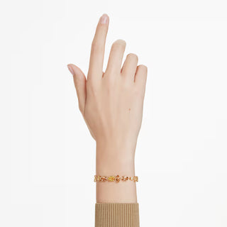 Gema bracelet, Mixed cuts, Yellow, Gold-tone plated 5718072