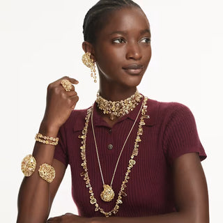 Gema bracelet, Mixed cuts, Yellow, Gold-tone plated 5718072