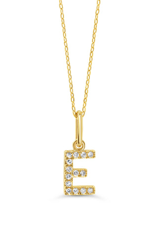 10K Initial Pendant with Lab Grown Diamonds