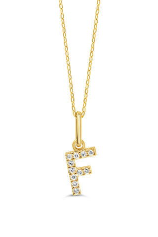 10K Initial Pendant with Lab Grown Diamonds