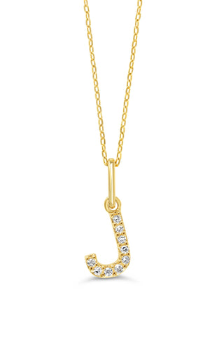 10K Initial Pendant with Lab Grown Diamonds